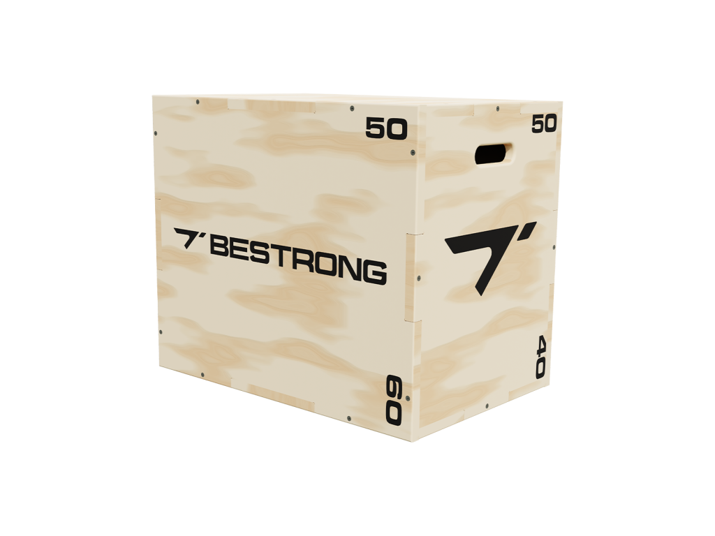 Top view of the BESTRONG Plyo Box – Medium (60x40x50 cm), showcasing its durable and compact surface for functional training.